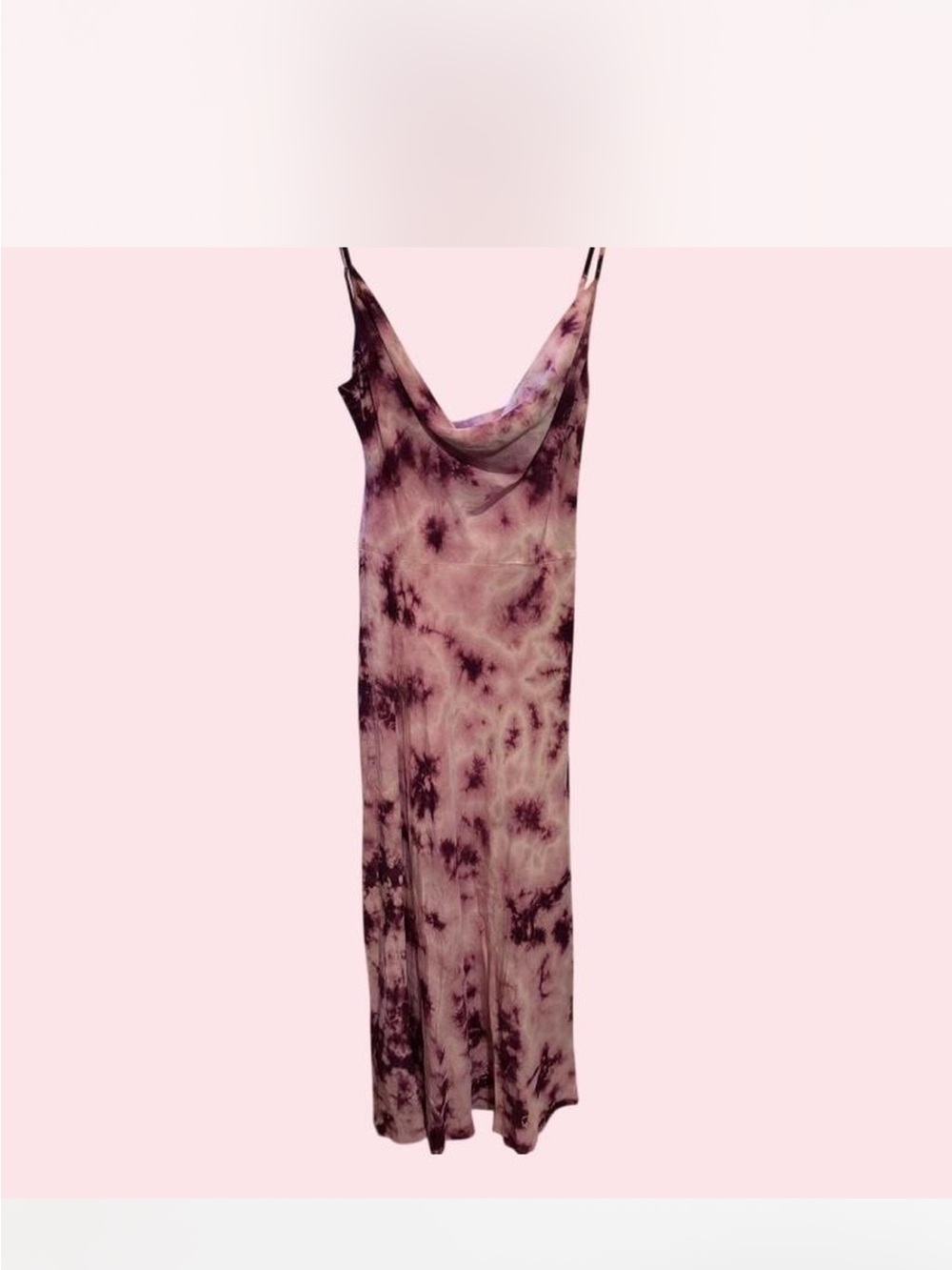 Realisation Par Mauve and Plum Tie-Dye Maxi Slip Dress